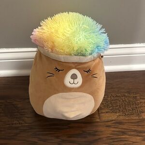 Squishmallows Bristol Tan and Rainbow Stuffed Animal